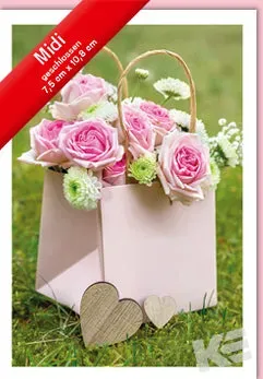 Kurt Eulzer 45-4903 wenskaart bloemen hart blanco