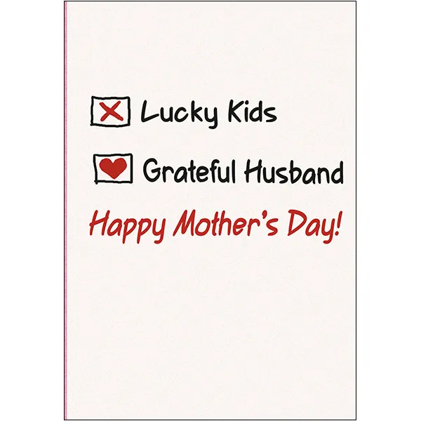 Sellers Publishing Mother’s Day Wife M7671S moederdagkaart 4 stuks