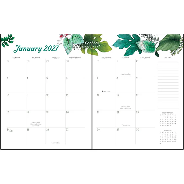 Sellers Publishing Greenery High Note 2027 maandplanner botanisch