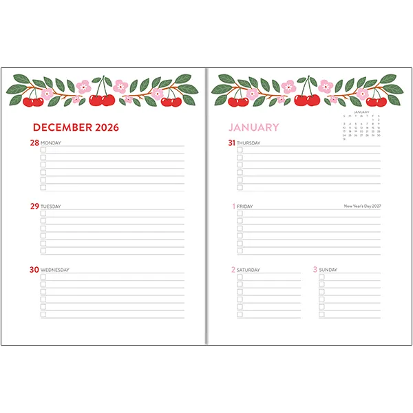 Sellers Publishing Fruits 2027 weekagenda softcover 17 maanden
