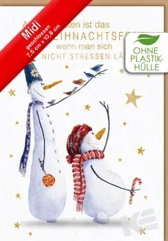 Kurt Eulzer 45-2296 kerstkaart 1 stuk kerstmannen