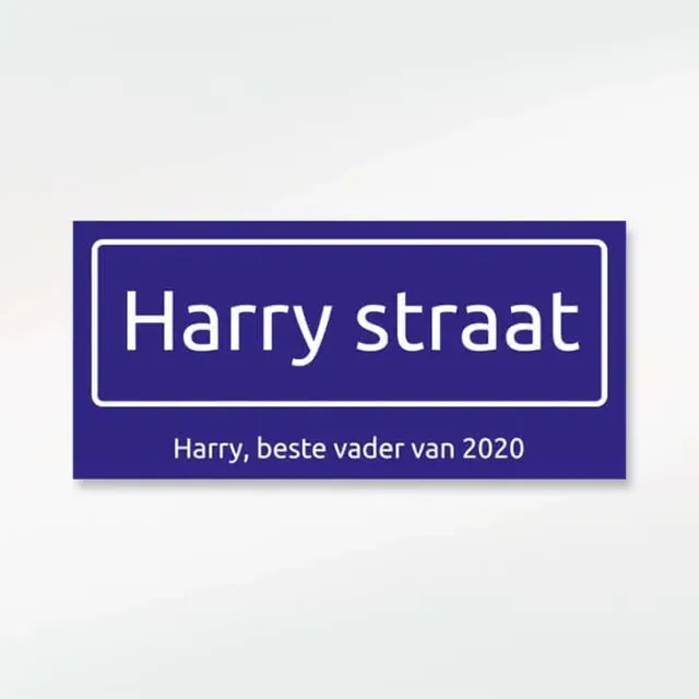Gozi Straatnaam metalen bord 40x20cm eigen naam
