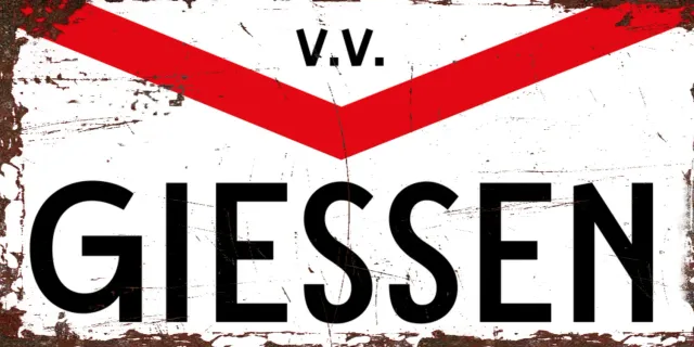 Gozi vv Giessen metalen bord 40x20cm vintage