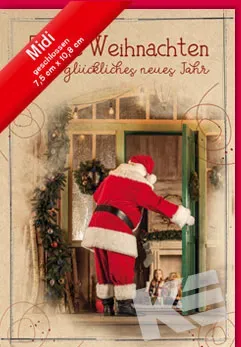 Kurt Eulzer 45-2284 midi kerstkaart kerstman kinderen