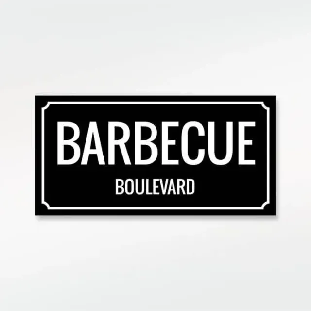 Gozi BBQ Blvd metalen bord 40x20cm barbecue