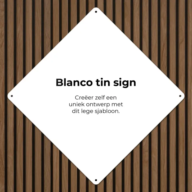 Gozi Blanco metalen bord 30x30cm ruit leeg sjabloon