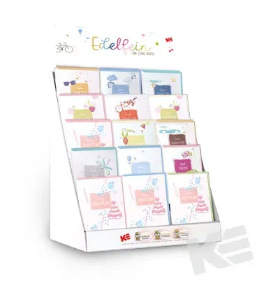 Kurt Eulzer Edelfein 99-9901 wenskaarten display 90 stuks blinddruk