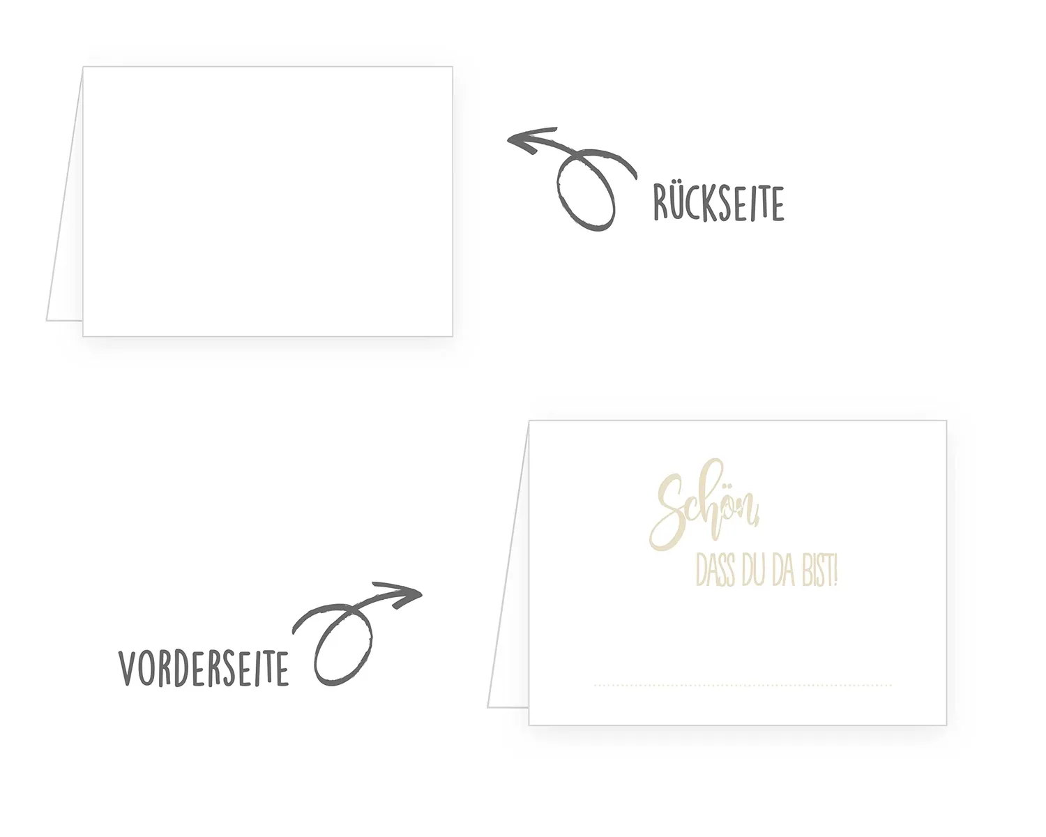 Edition Seidel 21678 tafelkaartjes set 50 Schön dass du da bist