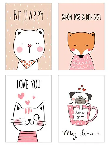 Edition Seidel 20557 postkaarten dieren set 25 kat hond