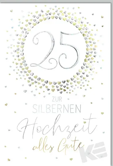 Kurt Eulzer Silberhochzeit 71-1050 preegkaart 25 harten