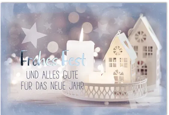 Kurt Eulzer 22-1273 kerstkaart wit reliëf liggend