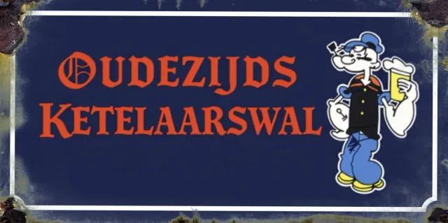 Gozi Oudezijds Ketelaarswal metalen bord 40x20cm