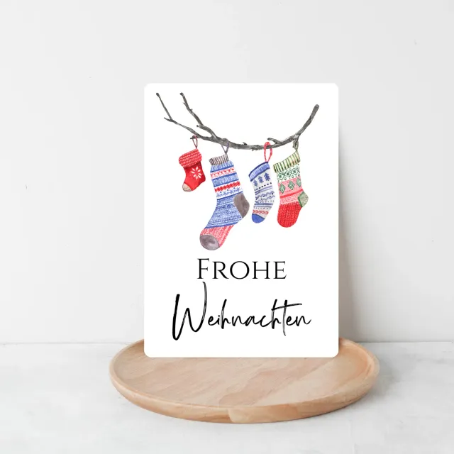 Lilly Braun Weihnachtssocken 5029 kerstkaart A6