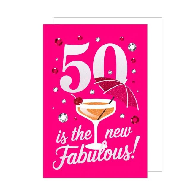 Edition Seidel Premium GZ364-50 verjaardagskaart 50 jaar cocktail