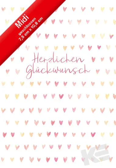 Kurt Eulzer 45-4103 gelukwenskaart harten midi