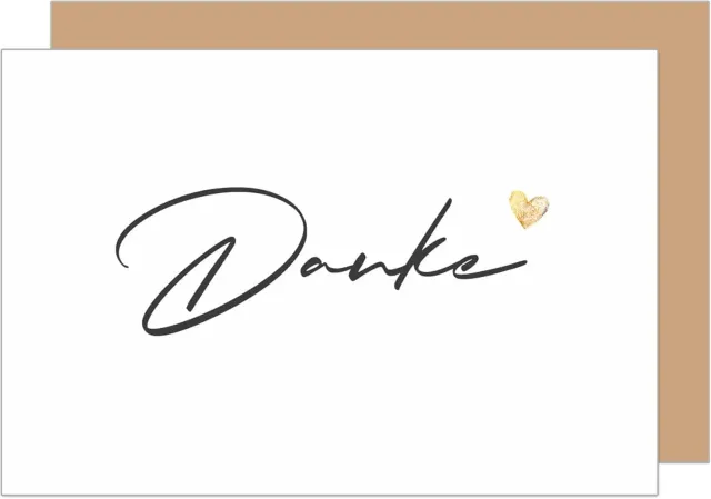 Edition Seidel Premium bedankkaart hart D147 met envelop