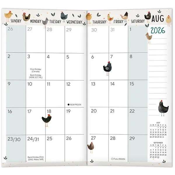 Sellers Publishing Happy Hens 2027 zakagenda 29 maanden