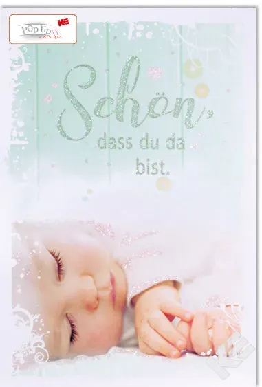 Kurt Eulzer 31-1027 pop-up babykaart slapende baby