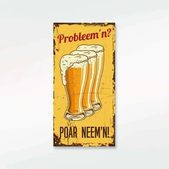 Gozi Probleem metalen bord 20x40cm grappig