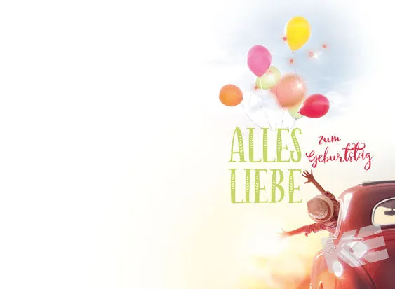 Kurt Eulzer 87-5058 muziekkaart Happy Birthday auto licht