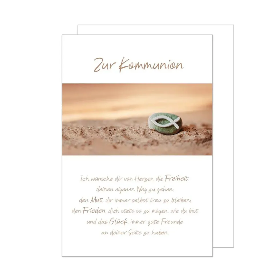 Edition Seidel KO268 communiekaart met envelop vis