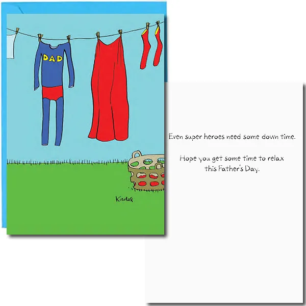 Sellers Publishing F3955S vaderdagkaart humor superheld