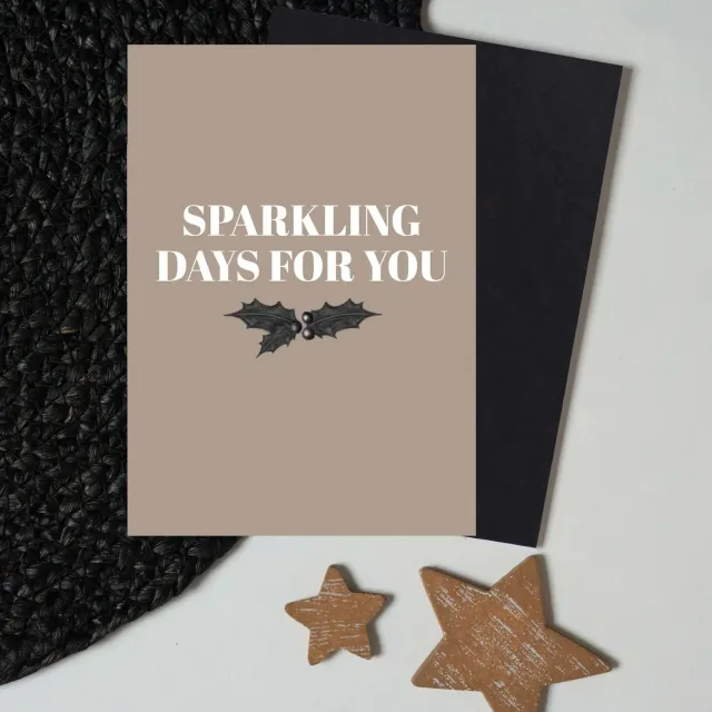 moodz design Sparkling days for you kerstkaart A6
