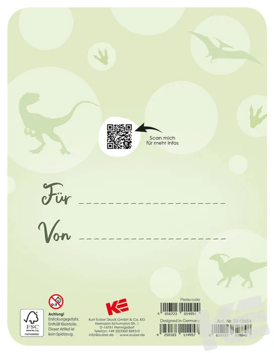 Kurt Eulzer 01-0884 kaart met sleutelhanger dino