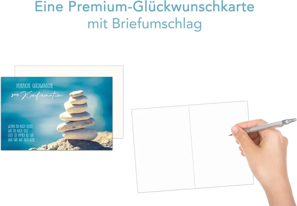 Edition Seidel Premium KF312 confirmatiekaart strand stenen liggend
