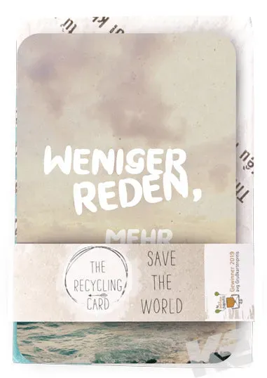 Kurt Eulzer 87-0017 recycling kaart A5 zee golven