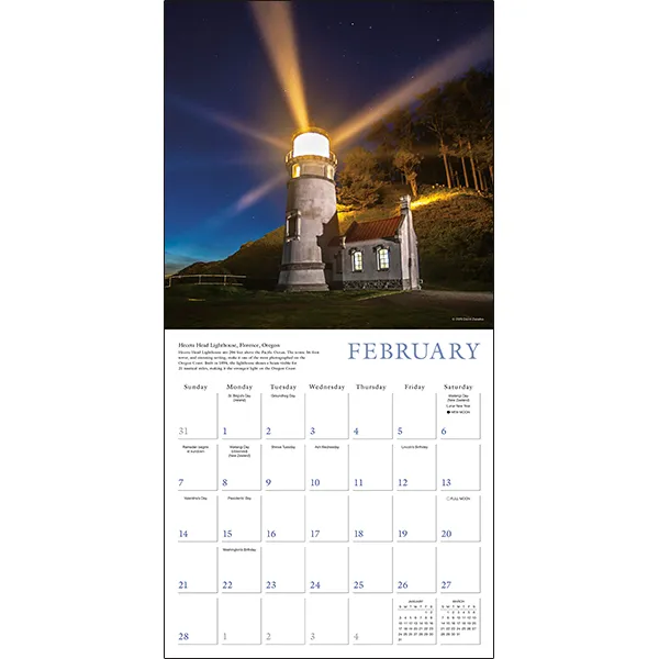 Sellers Publishing Great American Lighthouses 2027 wandkalender