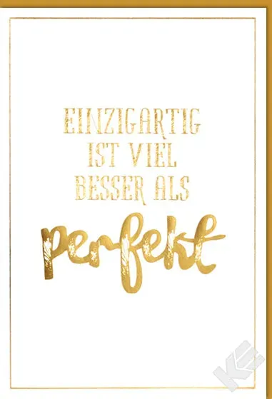 Kurt Eulzer 40-0150 wenskaart goud prégetekst uniek