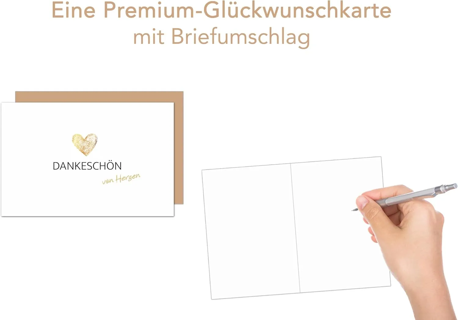 Edition Seidel Premium bedankkaart D146 liggend dank je