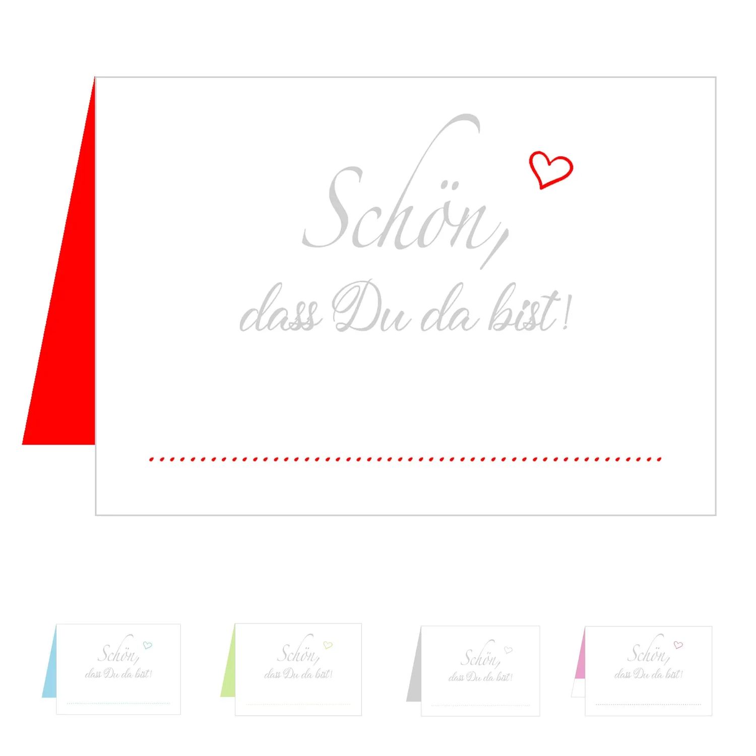 Edition Seidel 20260 plaatskaartjes set 50 hart rood