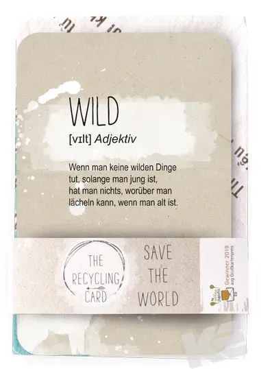 Kurt Eulzer The Recycling Cards 87-0004 kaart A5 Wild