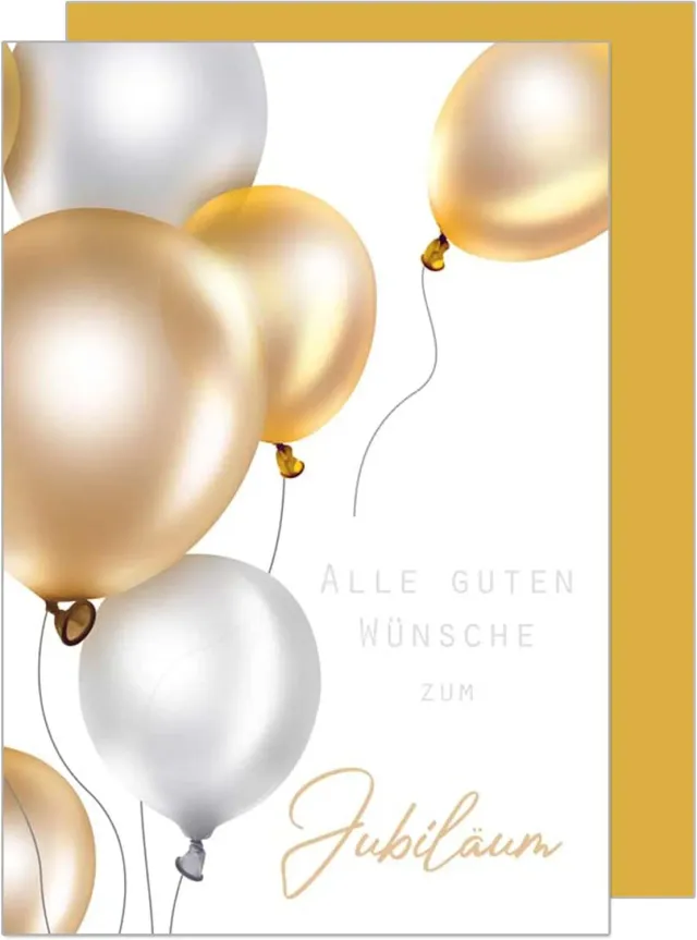 Edition Seidel J121 jubileumkaart ballonnen met envelop