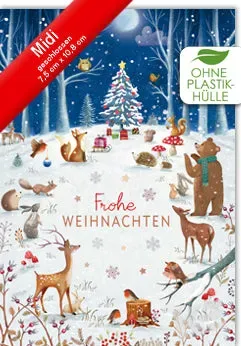 Kurt Eulzer 45-2238 kerstkaart dieren dennenboom 1 stuk