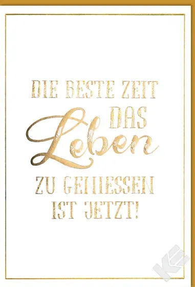 Kurt Eulzer 40-0148 wenskaart gouden spreuk