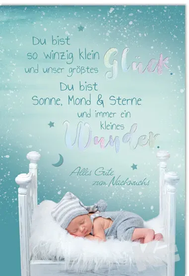 Kurt Eulzer 31-1017 babykaart bedje reliëf geluk wonder