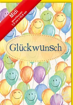 Kurt Eulzer 45-4132 felicitatiekaart ballonnen midi 1 stuk
