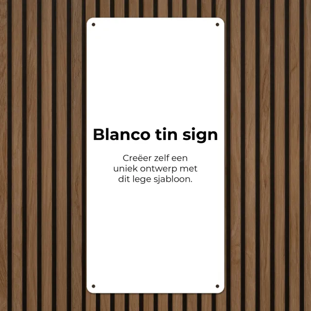 Gozi Metalen bord Blanco bord 20x40cm zelf ontwerpen