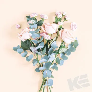 Kurt Eulzer 09-4075 servetten bloemen blauw 33x33 cm