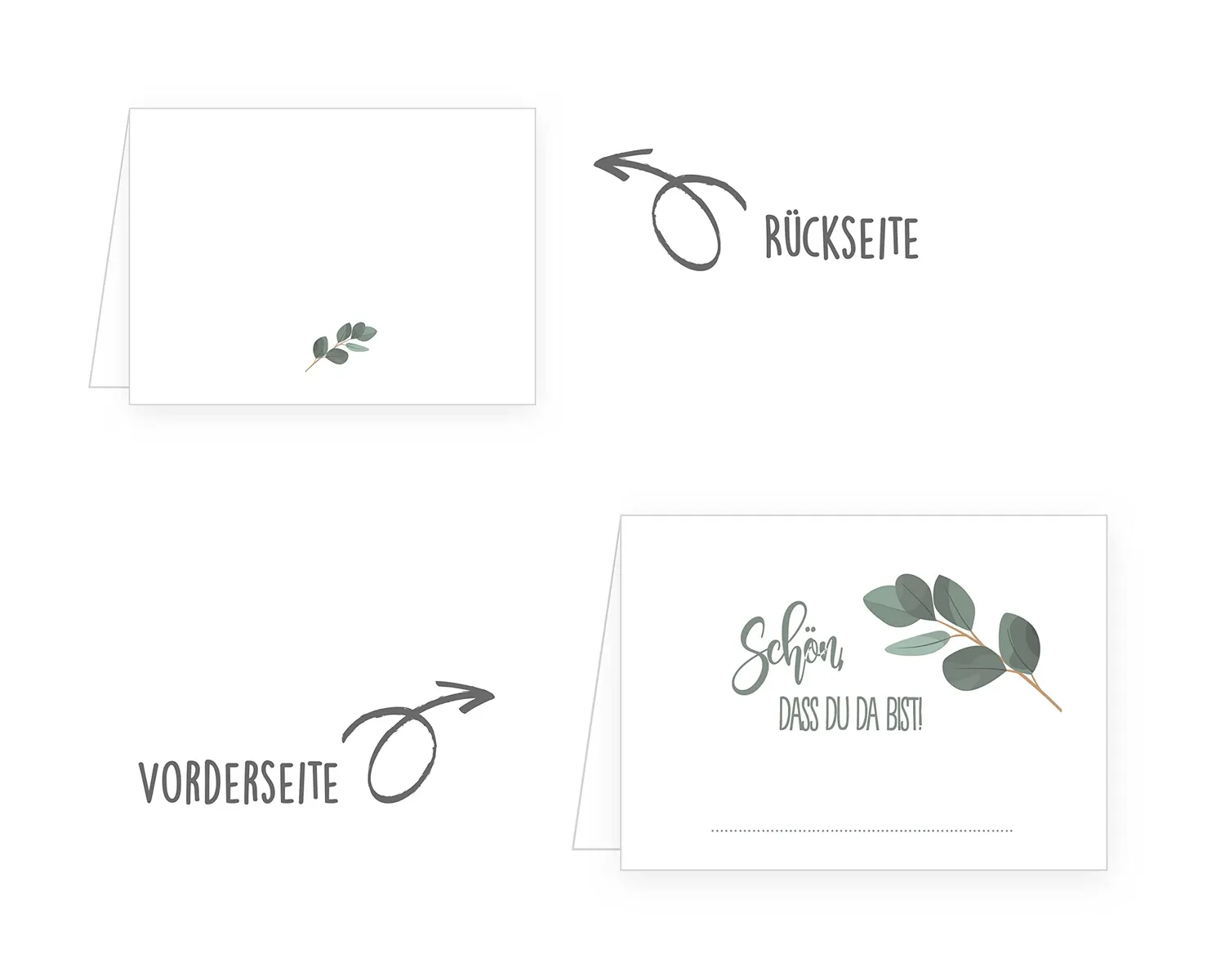 Edition Seidel 21679 tafelkaarten eucalyptus set van 50
