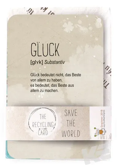 Kurt Eulzer 87-0007 wenskaart geluk A5 recycled per stuk