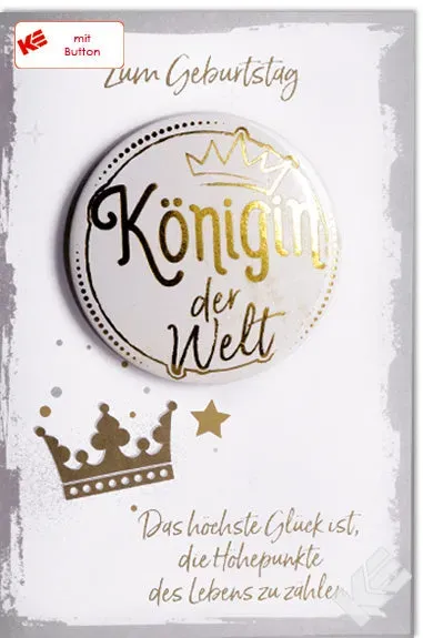 Kurt Eulzer 51-1183 button kaart kroon koningin