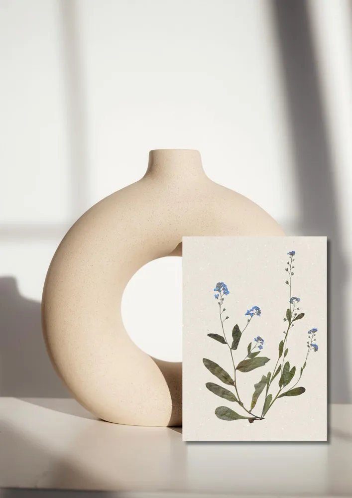 Blad & Beeld Vergeet-me-niet kaart bloemen