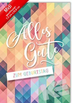 Kurt Eulzer 45-5151 verjaardagskaart midi ruitjes