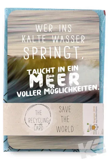 Kurt Eulzer Recycling Cards 87-0042 wenskaart A5 met tas