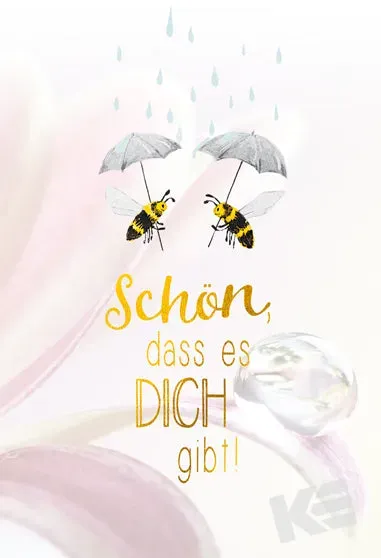 Kurt Eulzer 30-0091 wenskaart Bee Happy bijen 6 stuks