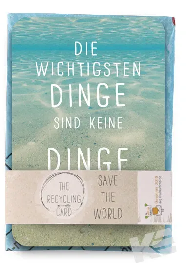 Kurt Eulzer Recycling Cards 87-0040 kaart A5 water zand